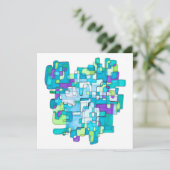 Pastellfarbene Endlose Quadratische Gelassenheit Dankeskarte (Stehend Vorderseite)