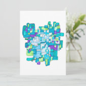 Pastellfarbene Endlose Quadratische Gelassenheit Einladung (Stehend Vorderseite)