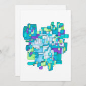 Pastellfarbene Endlose Quadratische Gelassenheit Einladung (Vorne/Hinten)