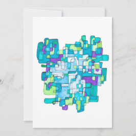 Pastellfarbene Endlose Quadratische Gelassenheit  Einladung