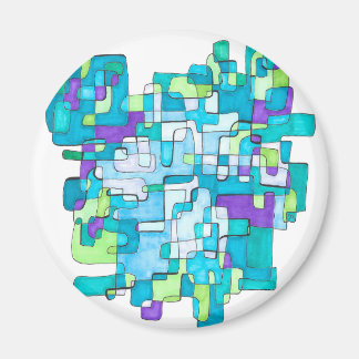Pastellfarbene Endlose Quadratische Gelassenheit Magnet