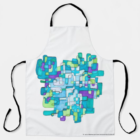 Pastellfarbene Endlose Quadratische Gelassenheit Schürze (Vorderseite)