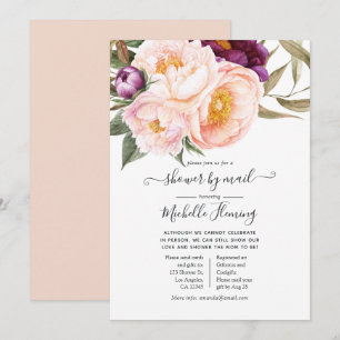 Pastellfarbene Floral Baby Shower per Post Einladung