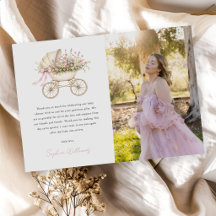 Pastellfarbene florale Babykutsche Mädchen Baby Sh