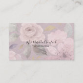 Pastellfarbene florale Visitenkarte (Vorderseite)