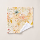 Pastellfarbene freie florale Geisteshaltung Badhandtuch Set (Waschlappen)
