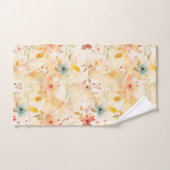 Pastellfarbene freie florale Geisteshaltung Badhandtuch Set (Handtuch)