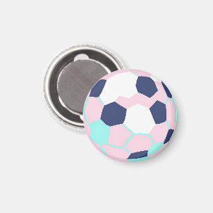 Pastellfarbene Fußball Magnet