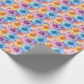 Pastellfarbene Gänseblümchen Geschenkpapier (Ecke)