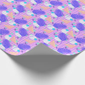 pastellfarbene geometrische Memphis-Palme-Blätter Geschenkpapier (Ecke)