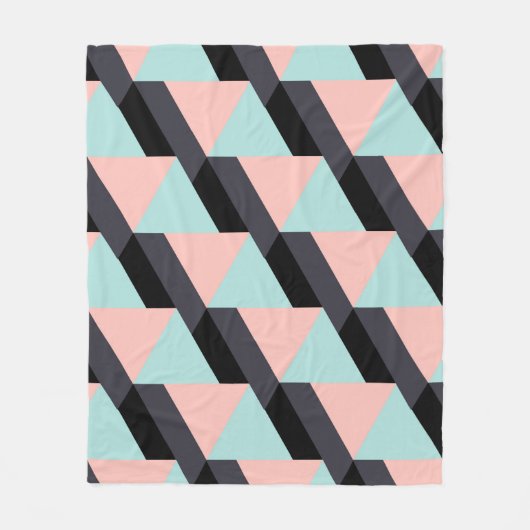 Pastellfarbene geometrische Muster Fleecedecke (Vorderseite)