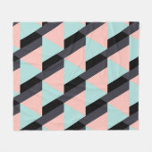 Pastellfarbene geometrische Muster Fleecedecke (Vorderseite (Horizontal))