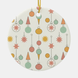 Pastellfarbene geometrische Musterdekoration im St Keramik Ornament