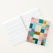 Pastellfarbene geometrische Steppdecke Notizblock (Innenseite)