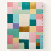 Pastellfarbene geometrische Steppdecke Notizblock (Rückseite)