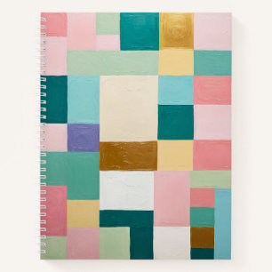 Pastellfarbene geometrische Steppdecke Notizblock