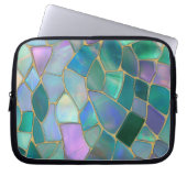 Pastellfarbene Glasmosaikmuster Laptopschutzhülle (Vorderseite)