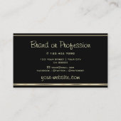 Pastellfarbene Glitzer Stars Schwarze Gold Border Visitenkarte (Rückseite)