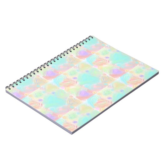 Pastellfarbene Herzen Notizblock (Linke Seite)