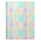 Pastellfarbene Herzen Notizblock (Vorderseite)