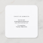 Pastellfarbene Hexagons Quadratische Visitenkarte (Rückseite)