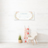 Pastellfarbene Hochzeit von Wildblume und Blume Banner (Insitu)
