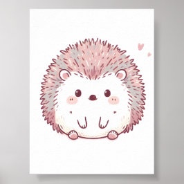 Pastellfarbene Igel Design, Weicher Igel Art Poster