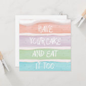 Pastellfarbene Kachendesign  Karte (Vorderseite/Rückseite Beispiel)