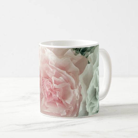Pastellfarbene Kaffeefilterblumen Kaffeetasse (VorderseiteRechts)