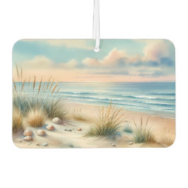 Pastellfarbene Küsten Dünen Aquarell Autolufterfrischer