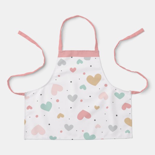 Pastellfarbene Liebe Schürze (Vorderseite)