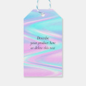 Pastellfarbene lila-blaue Boutique Geschenkanhänger (Rückseite)