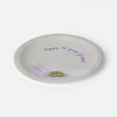 Pastellfarbene lila Kosmos-Blume Pappteller (Schrägansicht)