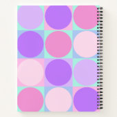 Pastellfarbene Lila rosa Aqua Geometrische Circle  Notizblock (Rückseite)