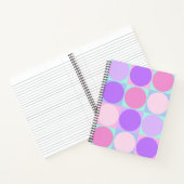 Pastellfarbene Lila rosa Aqua Geometrische Circle  Notizblock (Innenseite)