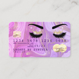 Pastellfarbene lila violette Marmorkarte Kreditkar Visitenkarte