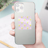 Pastellfarbene Muschel Aufkleber (Telefon)