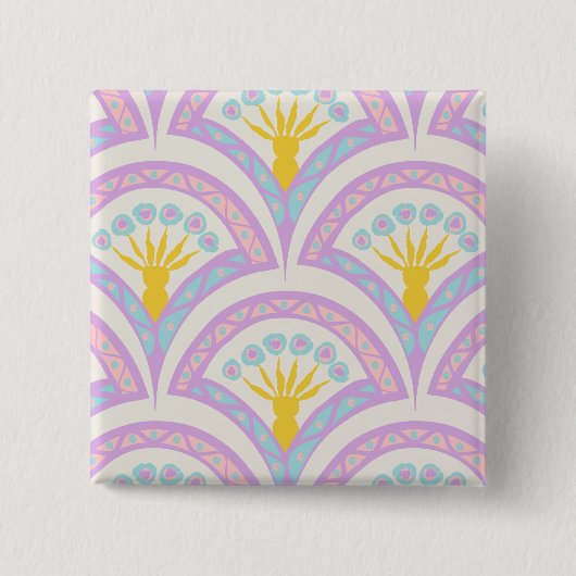 Pastellfarbene Muschel Button (Vorderseite)