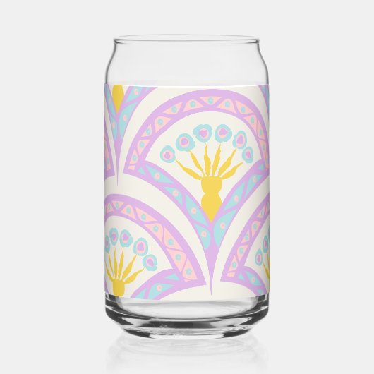 Pastellfarbene Muschel Dosenglas (Vorderseite)