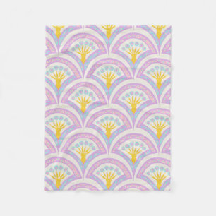 Pastellfarbene Muschel Fleecedecke