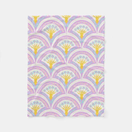 Pastellfarbene Muschel Fleecedecke (Vorderseite)