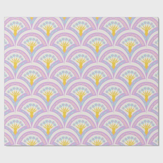 Pastellfarbene Muschel Geschenkpapier (Flach)