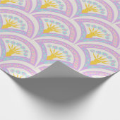 Pastellfarbene Muschel Geschenkpapier (Ecke)