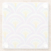 Pastellfarbene Muschel Glasuntersetzer (Rückseite)