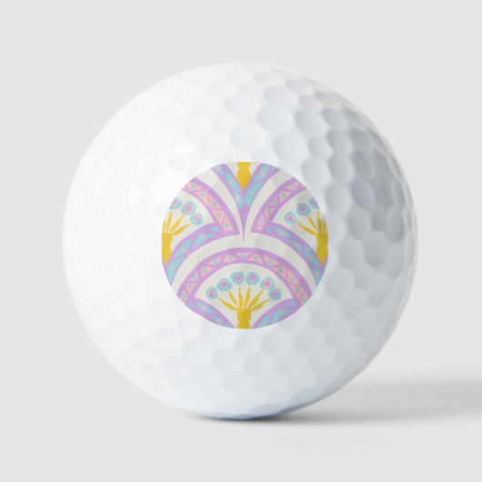 Pastellfarbene Muschel Golfball (Vorderseite)