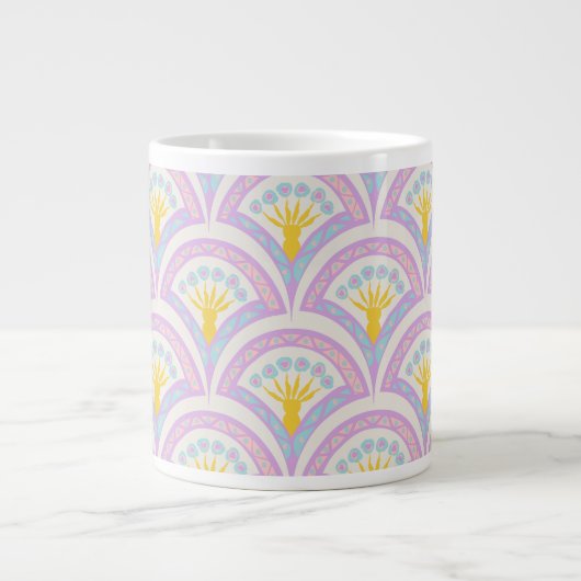 Pastellfarbene Muschel Jumbo-Tasse (Vorderseite)