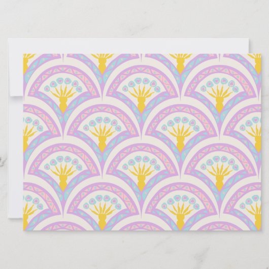 Pastellfarbene Muschel Karte (Vorderseite)