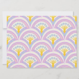 Pastellfarbene Muschel Karte