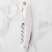 Pastellfarbene Muschel Kellnermesser (Vorderseite)