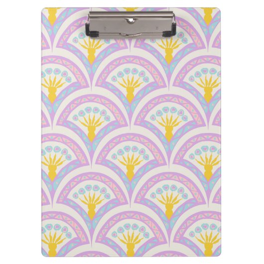 Pastellfarbene Muschel Klemmbrett (Vorderseite)